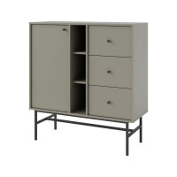 Komoda z szufladami do salonu Sakai 3 1F 3S T824 Eukaliptus