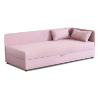 Tapczan łóżko jednoosobowe z pojemnikiem Hirek Eko 80x180 Różowy