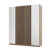 Szafa do przedpokoju i sypialni 4-drzwiowa z lustrem Dravero EV/BL 2L 2LAM