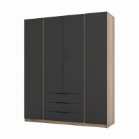 Szafa do przedpokoju i sypialni 4-drzwiowa z szufladami Dravero EV/BL 4F 3S