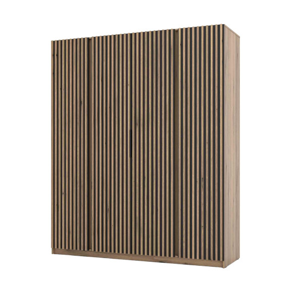 Szafa do przedpokoju i sypialni 4-drzwiowa z lamelami Dravero EV/BL-EV 4LAM