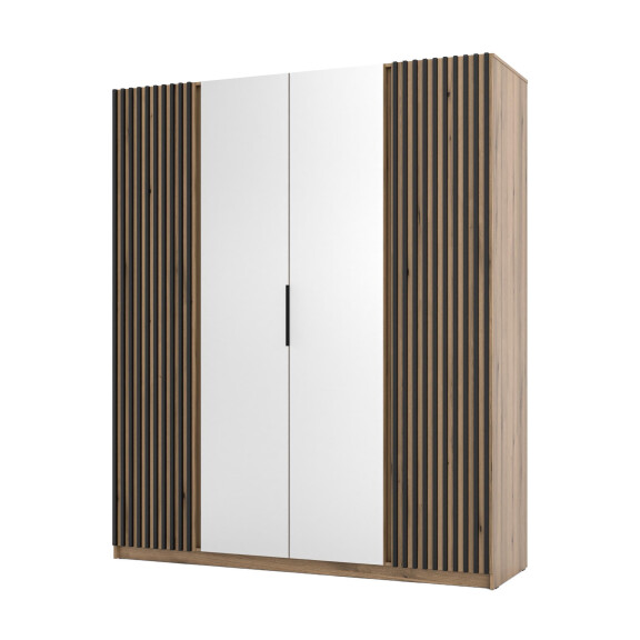 Szafa do przedpokoju i sypialni 4-drzwiowa z lustrem Dravero EV/EV-BL 2LAM 2L