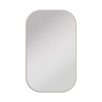 Prostokątne lustro wiszące do toaletki z zaokrąglonymi narożnikami Flana 702 Beżowe