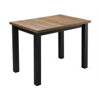 Stół do kuchni jadalni LAP 100x70 Czarny/Dąb Lefkas
