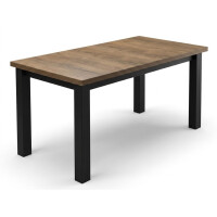 Stół do kuchni jadalni rozkładany LAP 150/190x80 Czarny/Dąb Lefkas