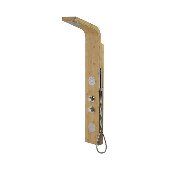 Bali Corsan panel natryskowy bambusowy chrom bateria termostat B-231