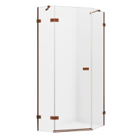 Miedziana kabina pięciokątna 100x80 EXK-3827 Avexa New Trendy Copper Brushed