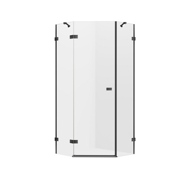 Czarna kabina pięciokątna 90x90 lewa EXK-3875 Avexa New Trendy Black
