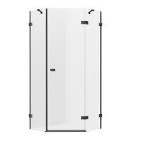 Czarna kabina pięciokątna 90x90 prawa EXK-3876 Avexa New Trendy Black