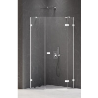 Biała kabina pięciokątna 100x80 EXK-3869 Avexa New Trendy White