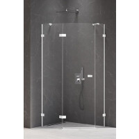 Biała kabina pięciokątna 100x80 EXK-3870 Avexa New Trendy White