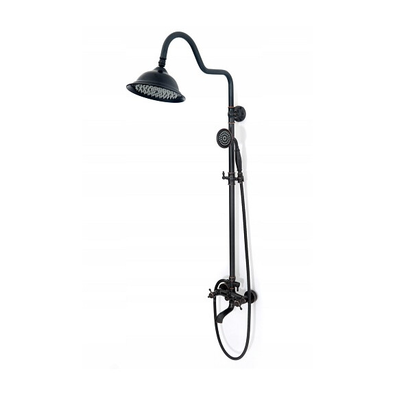 Zestaw natryskowy retro w kolorze czarnym Old Black Rea