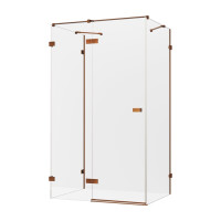 Kabina prysznicowa przyścienna lewa 120x120 cm EXK-3719 Avexa New Trendy Copper Brushed