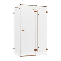 Kabina prysznicowa przyścienna prawa 90x120 cm EXK-3731 Avexa New Trendy Copper Brushed