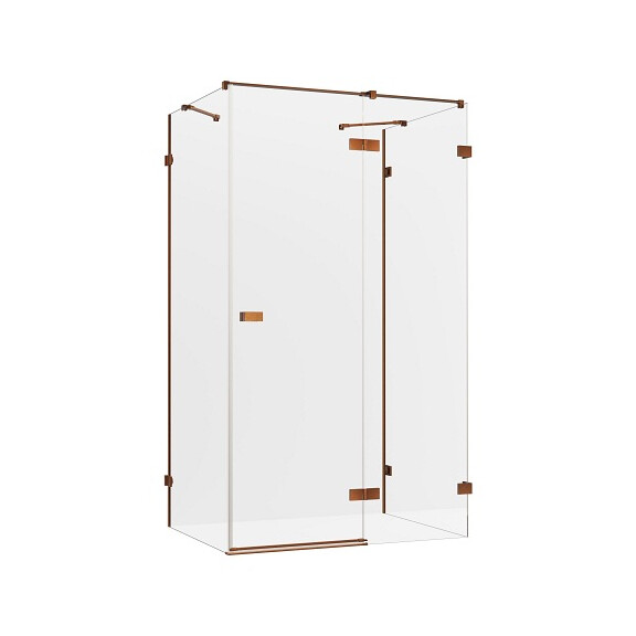Kabina prysznicowa przyścienna prawa 120x100 cm EXK-3747 Avexa New Trendy Copper Brushed
