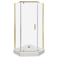 Kabina prysznicowa pięciokątna 90x90 Kora Kerra Gold