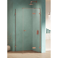 Miedziana kabina prysznicowa 90x110 prawa EXK-6410 Eventa Copper Shine New Trendy