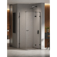 Czarna kabina prysznicowa 120x120 prawa EXK-6174 Eventa Black Chrome New Trendy