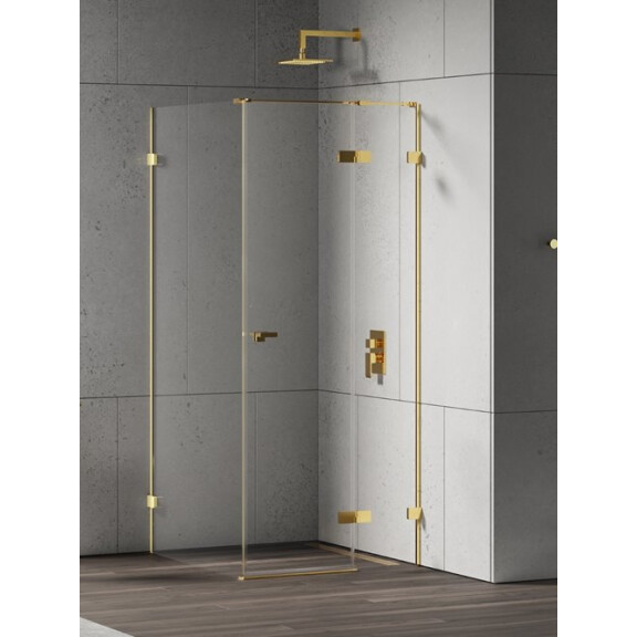Złota kabina prysznicowa 80x120 prawa EXK-4724 Eventa Gold Shine New Trendy