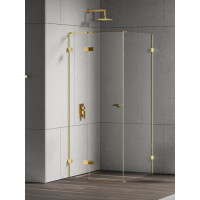 Złota kabina prysznicowa 90x90 lewa EXK-4697 Eventa Gold Shine New Trendy
