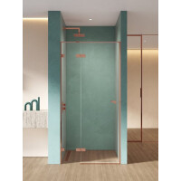 Miedziane drzwi prysznicowe uchylne 90 cm lewe EXK-6354 Eventa Copper Shine New Trendy