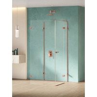 Miedziana kabina przyścienna z bocznym wejściem 80x90 EXK-6504 Eventa Copper Shine New Trendy