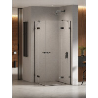 Kabina prysznicowa podwójne drzwi uchylne 120x100 EXK-6227 Eventa Black Chrome New Trendy