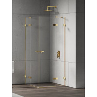Kabina prysznicowa podwójne drzwi uchylne 100x100 EXK-4761 Eventa Gold Shine New Trendy