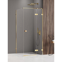 Złota kabina prysznicowa prawa 90x90 EXK-1661 Avexa Gold Shine New Trendy