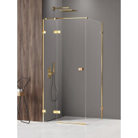 Złota kabina prysznicowa lewa 90x90 EXK-1660 Avexa Gold Shine New Trendy