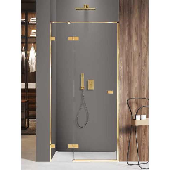 Drzwi prysznicowe złoty połysk lewe 110 cm EXK-1636 Avexa Gold Shine New Trendy