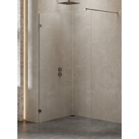 Stal szczotkowana ścianka prysznicowa 80 cm szkło 8 mm EXK-7101 Avexa Gunmetal Brushed New Trendy