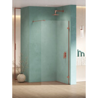 Miedziana ścianka prysznicowa 100 cm szkło 8mm EXK-6523 Eventa Copper Shine New Trendy