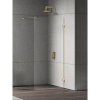 Złota ścianka prysznicowa 110 cm szkło 8mm EXK-4842 Eventa Gold Shine New Trendy