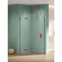 Miedziana kabina prysznicowa pięciokątna lewa 90x90 EXK-6515 Eventa Copper Shine New Trendy