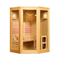 Sauna fińska 2-osobowa narożna 120x120 cm piec Harvia 3,5KW Bodo2