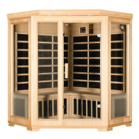 Sauna na podczerwień 5-osobowa 150x150 cm grzejniki karbonowe Lahti4 Infrared