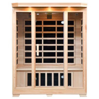 Sauna na podczerwień 4-osobowa 153x125 cm grzejniki karbonowe Lahti3 Infrared