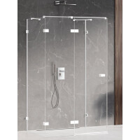 Biała kabina prysznicowa trójścienna lewa 80x80 cm EXK-2847 Avexa White New Trendy