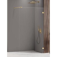 Ścianka prysznicowa złota szczotkowana szkło 8 mm 90 cm EXK-7014 Avexa Gold Brushed New Trendy