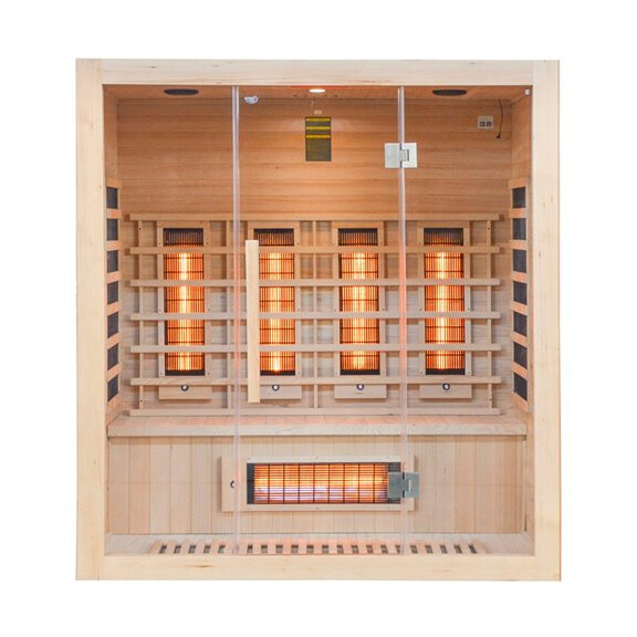 Sauna na podczerwień 4-osobowa 175x120 cm grzejniki kwarcowe i karbonowe Alta5 Infrared
