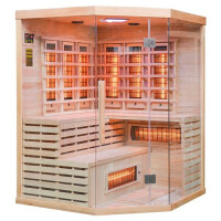 Sauna na podczerwień 5-osobowa 150x150 cm grzejniki kwarcowe i karbonowe Alta4 Infrared