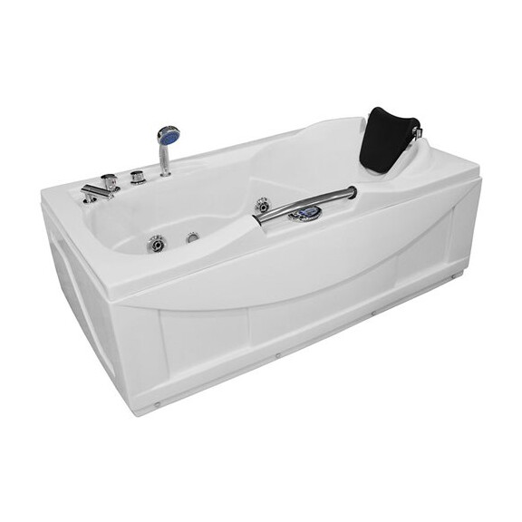 Wanna z hydromasażem prostokątna do rogu łazienki 150x83 cm MO-0204