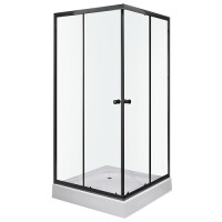 Kabina prysznicowa z brodzikiem 80x80 Olga SQ Black Kerra