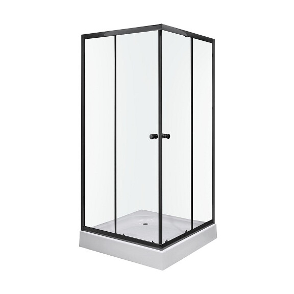 Kabina prysznicowa z brodzikiem 80x80 Olga SQ Black Kerra