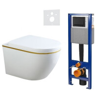 Zestaw podtynkowy stelaż CERSANIT MITO 40 MECH + MIZU-WH-GL-TR-02 + przycisk ENTER II czarny mat