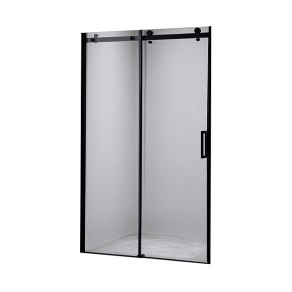Czarne drzwi prysznicowe do wnęki 115-120 cm rozsuwane SH03DB szkło 8 mm