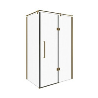 Złota prostokątna kabina prysznicowa 100x80 BK248T08/10ZP Fresh Line Prawa