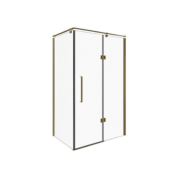 Złota prostokątna kabina prysznicowa 100x80 BK248T08/10ZP Fresh Line Prawa