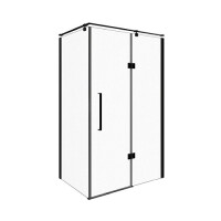 Czarna kabina prysznicowa prostokątna 100x80 BK248T08/10KP Fresh Line Prawa